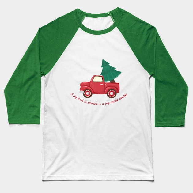 Christmas Tree Baseball T-Shirt by blckpage